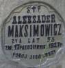 Aleksander Maksimowicz, died 1927